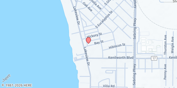 Map showing St Vincent De Paul / St Catherine at 882 Bay Street, Sebring, FL