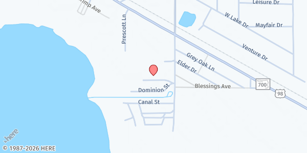 Map showing The Holy Trap Ministries, Inc. at 134 Nridgewood Dr, Suite 14, Sebring, FL