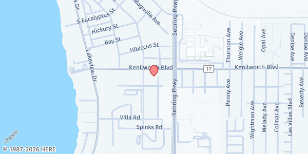 Map showing The Salvation Army - Sebring at 3135 Kenilworth Blvd., Sebring, FL