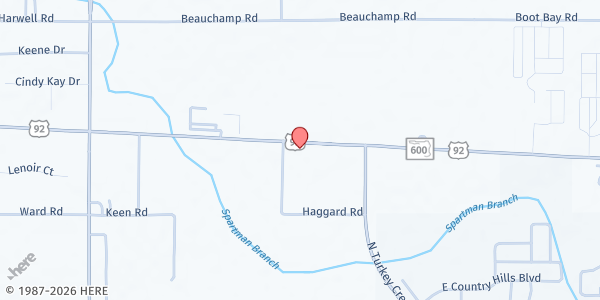 Map showing Fellowship Baptist Community Food Pantry at 401 US Hwy 92, Seffner, FL