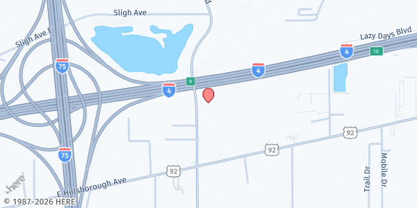 Map showing Landmark Baptist Temple at 6021 Williams Road, Seffner, FL