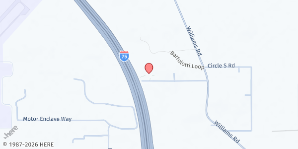 Map showing New Life Tabernacle at 6912 Williams Road, Seffner, FL