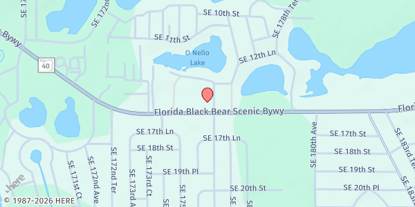 Map showing Forest Silver Springs United Methodist Church at 17635 E. State Road 40, Silver Springs, FL