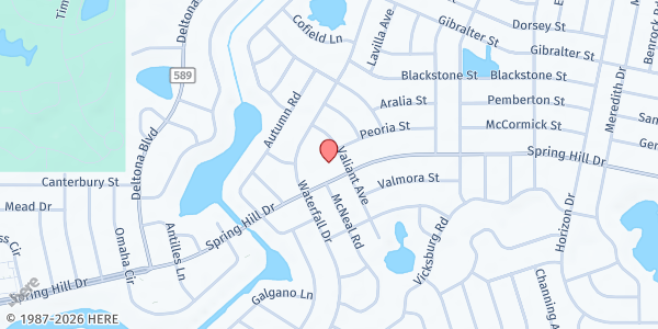 Map showing Grace Presbyterian Church at 8375 Spring Hill Dr., Spring Hill, FL