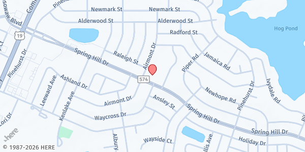 Map showing Holy Cross Lutheran at 6193 Spring Hill Dr, Spring Hill, FL