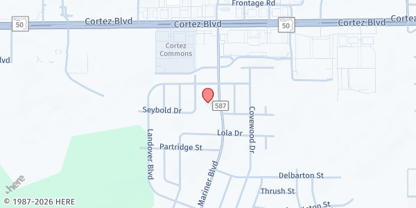 Map showing Mariner UMC at 7079 Mariner Boulevard, Spring Hill, FL