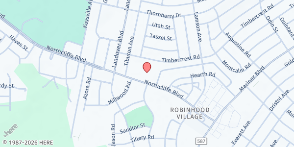 Map showing Northcliffe Church Food Pantry at 10515 Northcliffe Boulevard, Spring Hill, FL