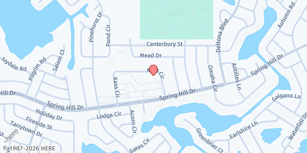 Map showing People Helping People - Spring Hill at 1396 Kass Circle, Spring Hill, FL