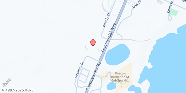 Map showing St Vincent de Paul Society, Spring Hill at 1107 Commercial Way, Spring Hill, FL