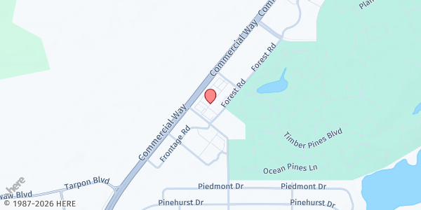 Map showing Tri County Hearing Services - Spring Hill at 2406 Commercial Way, Spring Hill, FL