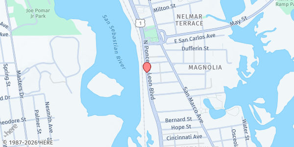 Map showing Epic-Cure at UF Health at 1 Orthopedic Pl, St Augustine, FL