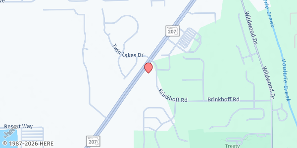 Map showing Trinity Christian Worship at 2040 FL-207, St. Augustine, FL