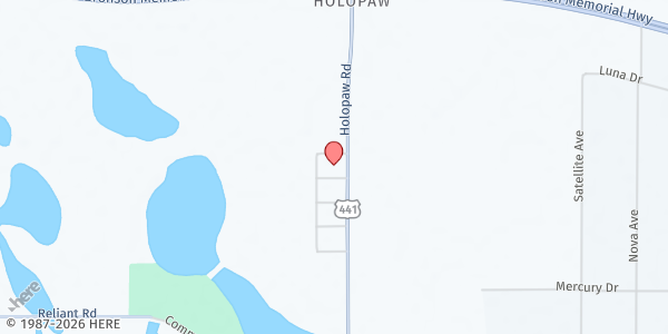 Map showing New Faith Community Church Holopaw at 5000 Holopaw Rd., St. Cloud, FL