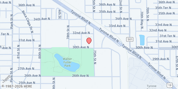 Map showing 3100 75th Street North at 3100 75th Street North, St Petersburg, FL