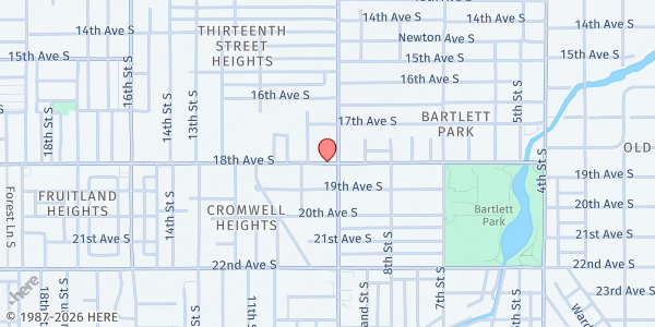Map showing Enoch Davis Center at 1111 18th Avenue South, St. Petersburg, FL