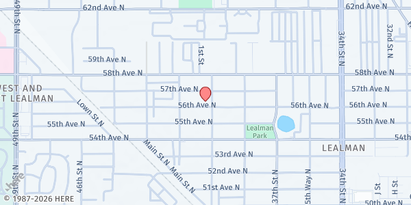 Map showing Florida Dream Center at 4017 56th Ave. N., St. Petersburg, FL