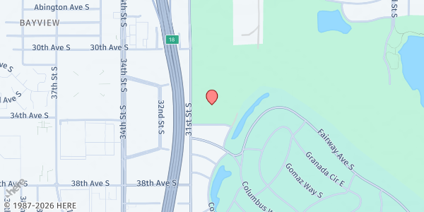 Map showing Friendship BreakSpot Meals at 3300 31st Street South, St. Petersburg, FL