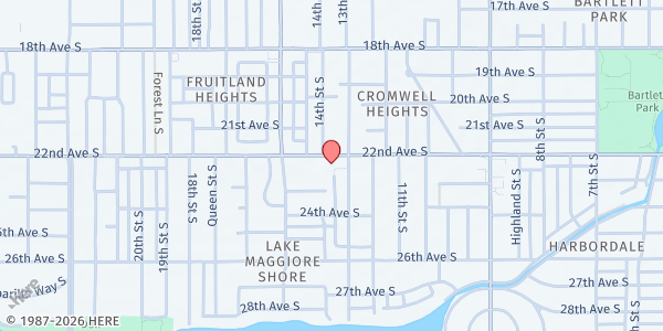 Map showing Lakeview Presbyterian Church at 1310 22nd Ave. S., St. Petersburg, FL