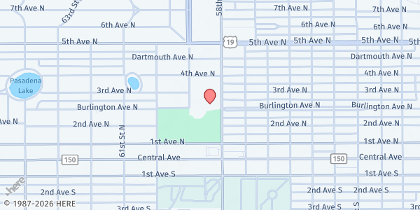 Map showing Philip Benjamin Tower at 250 58th St N, St. Petersburg, FL