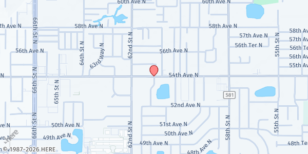 Map showing Progressive People's Action Free Store - Carl Schleck Park at 6000 54th Avenue North, St. Petersburg, FL
