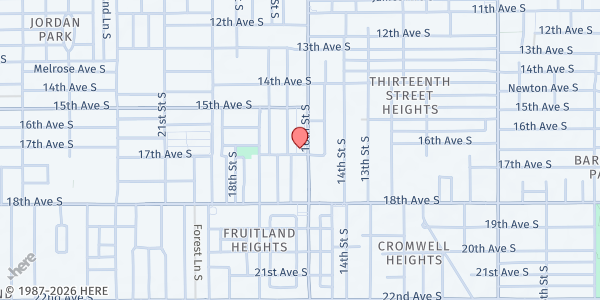 Map showing Southern Supportive Services - St. Petersburg at 1655 16th St. S., St. Petersburg, FL