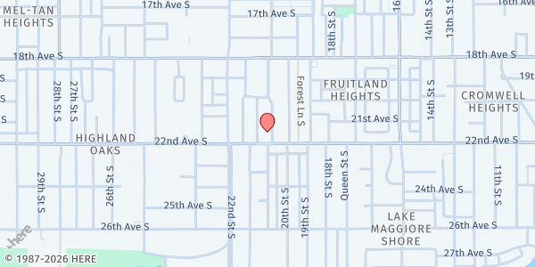 Map showing St. Joseph at 2101 22nd Avenue South, St. Petersburg, FL