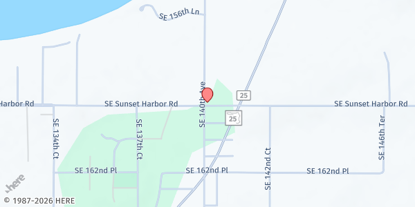Map showing Stanton First Baptist Church at 15985 SE 140th Avenue, Stanton, FL