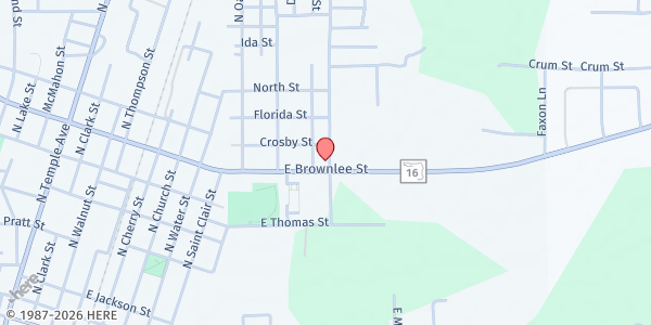 Map showing Bradford County Faith Community Center at 721 Old Lawtey Road, Starke, FL