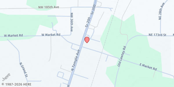 Map showing Bradford Food Pantry at 2226 North Temple Ave (Fairgrounds), Starke, FL