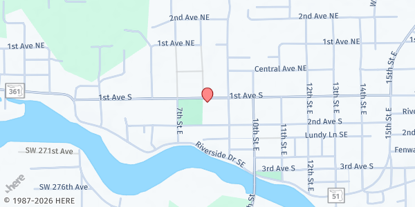 Map showing Sowers of the Seed at 1650 Pinetree Dr. NE, Steinhatchee, FL