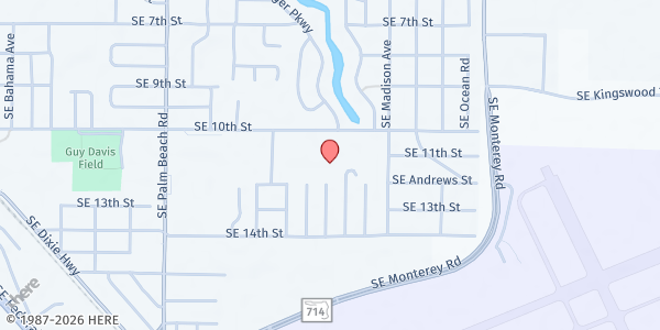 Map showing Carpenter's Kitchen @ St. Joseph Catholic Church at 1200 SE 10th St., Stuart, FL