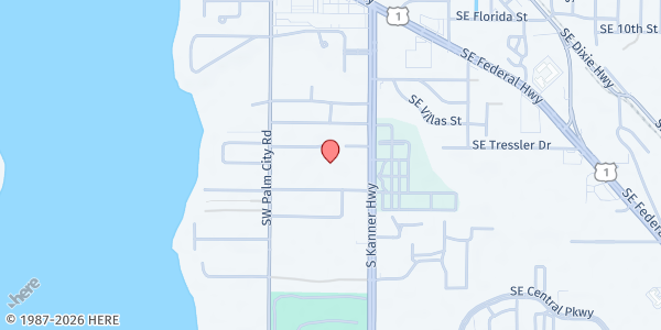 Map showing First United Methodist Church - Caring Ministries at 1500 S. Kanner Hwy., Stuart, FL