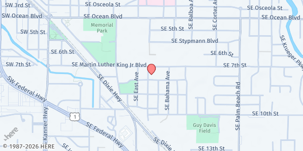 Map showing Gertrude Walden Child Care Center, Inc. at 601 SE Lake Street, Stuart, FL