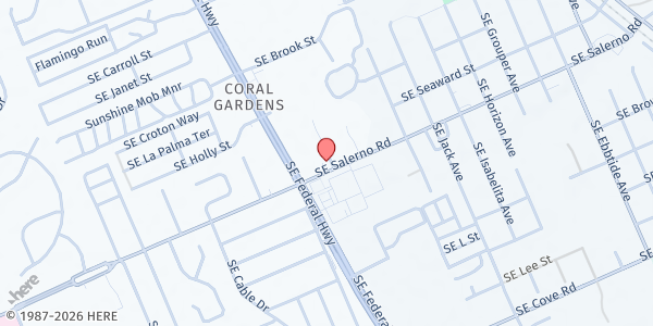 Map showing Treasure Coast Food Bank - Main Distribution Network at Treasure Coast Food Bank - Main Distribution Network, Stuart, FL