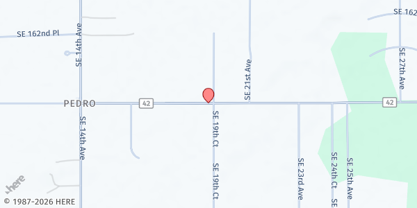 Map showing StartingPoint Church at 1990 SE Hwy. 42, Summerfield, FL