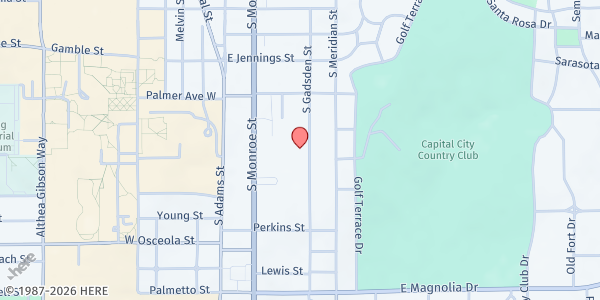 Map showing Bond Community Health Center at 1720 S Gadsden St, Tallahassee, FL