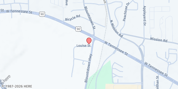 Map showing Catholic Charities of Northwest Florida - Food Pantry at 1380 Blountstown Hwy., Tallahassee, FL