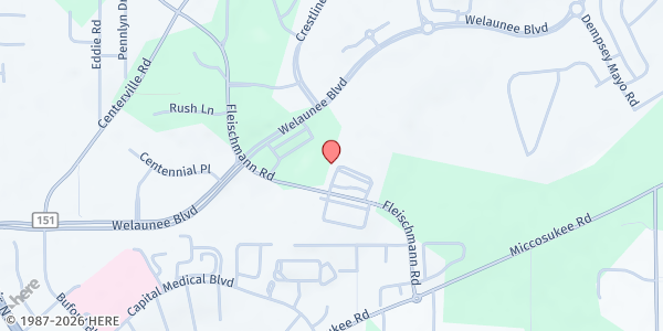 Map showing Holy Comforter Episcopal at 2015 Fleischmann Road, Tallahassee, FL