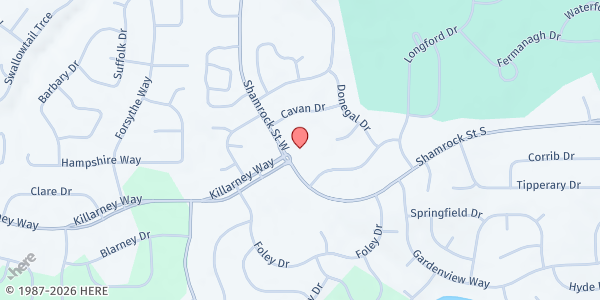 Map showing Killearn United Methodist Church at 2800 Shamrock St. S., Tallahassee, FL