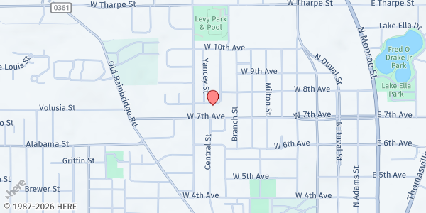 Map showing Little Sunshine Pantries at 631 W. 8th Ave, Tallahassee, FL