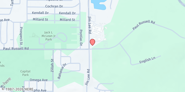 Map showing Maranatha S.D.A Church at 3121 Jim Lee Rd., Tallahassee, FL