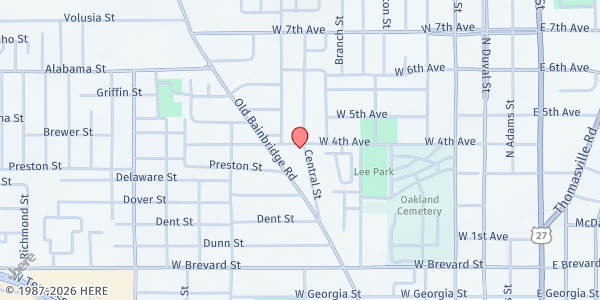 Map showing Project Annie, Inc. at 625 W. 4th Ave., Tallahassee, FL