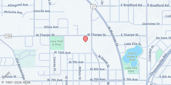 Map showing RAA Middle School at 401 W Tharpe St, Tallahassee, FL