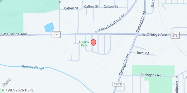 Map showing Saints In Unity/Mt. Moriah COGIU at 2719 Lake Mary St., Tallahassee, FL
