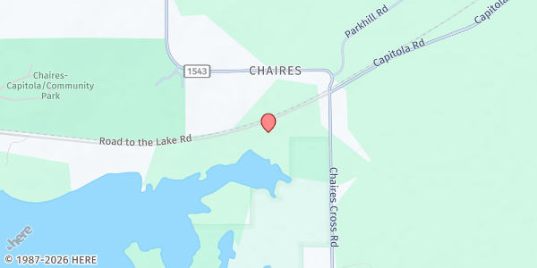 Map showing St. Paul AME Church at 9469 Road to the Lake Rd., Tallahassee, FL