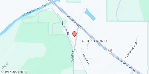 Map showing Tabernacle of Praise at 170 Geddie Rd., Tallahassee, FL