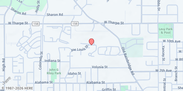Map showing Tallahassee Housing Authority (Springfield) at 1702 Joe Louis St, Tallahassee, FL