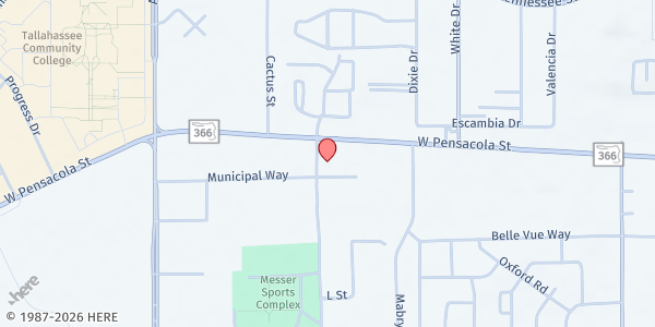 Map showing The Kearney Center at 2650 Municipal Way, Tallahassee, FL