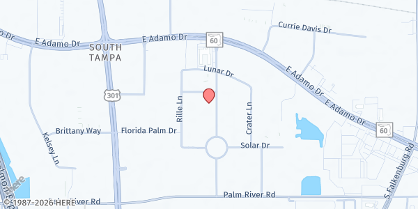 Map showing AARP Florida State Office - Tampa at 9350 Bay Plaza Boulevard, Tampa, FL