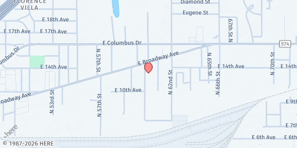 Map showing Commission Ministries - Tampa at 2017 North 60th Street, Tampa, FL